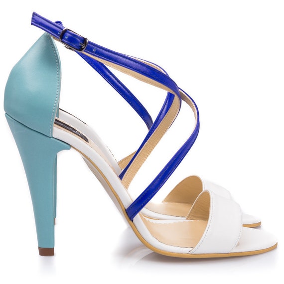 New Look Blue Leather Sandals
