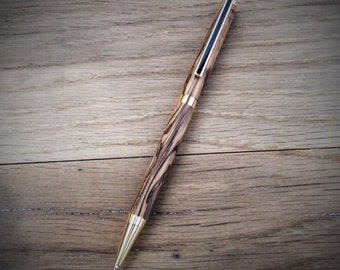 Wooden Pens from Bethlehem Olivewood with 24kt Gold Plate