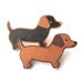 Dachshund Wooden Brooch Pin