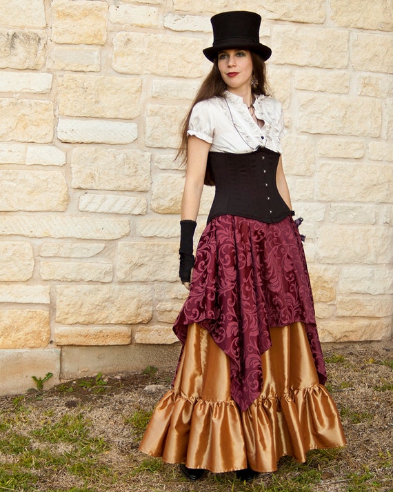 Burgundy Pixie Skirt Renaissance Halloween Costume