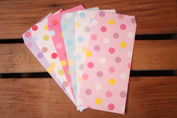 10 Paper Envelopes, polka dots, budget envelopes, money envelopes, gift envelopes Il_570xn
