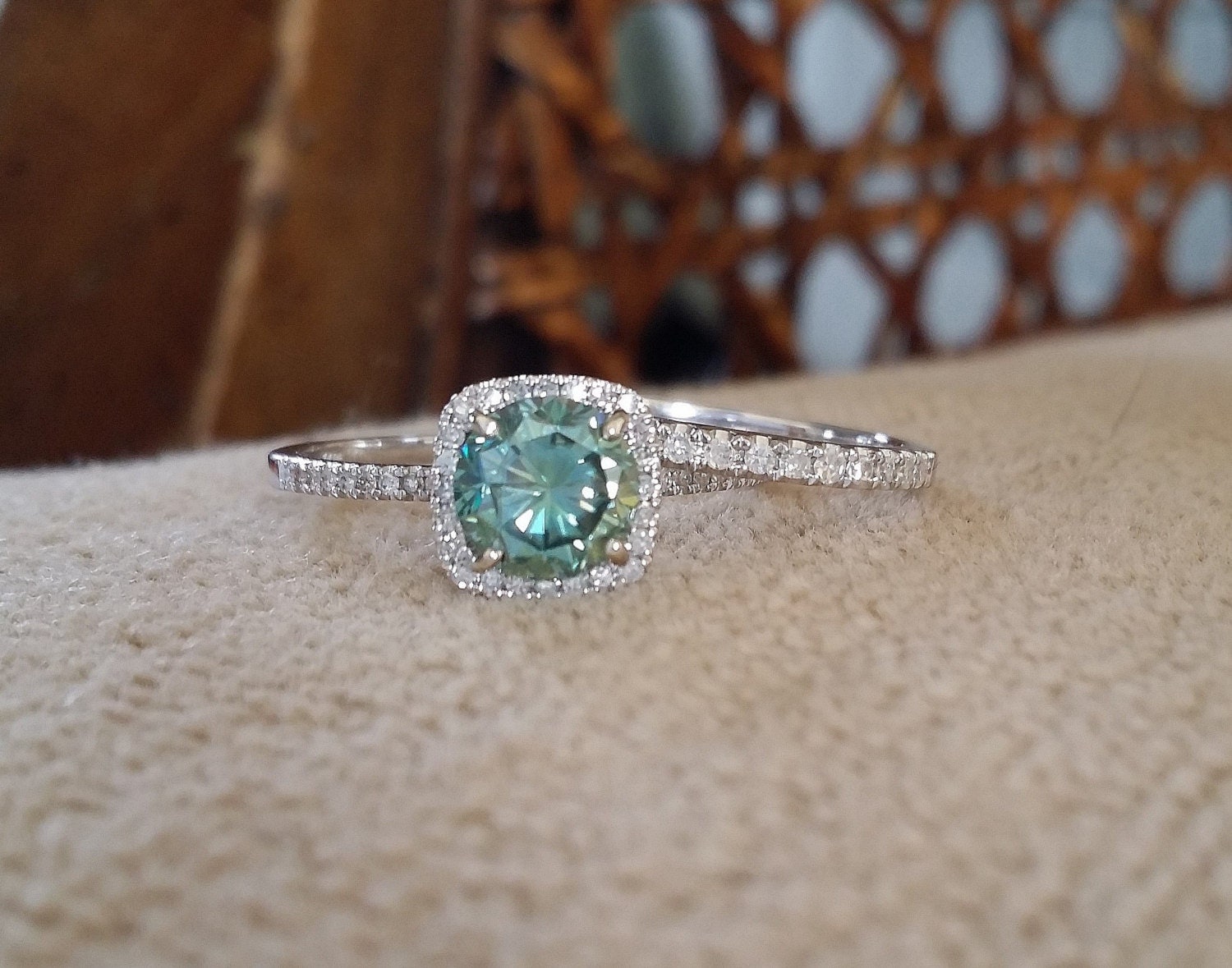 teal engagement rings