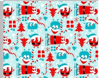 Limited Edition Jersey Xmas Holiday Ooga Booga Cotton Lycra By The Yard