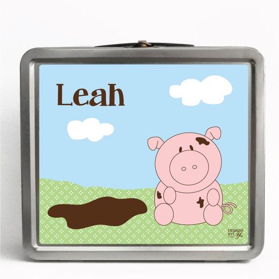 Chubby Cheeks Personalized Lunch Box {Piggy}