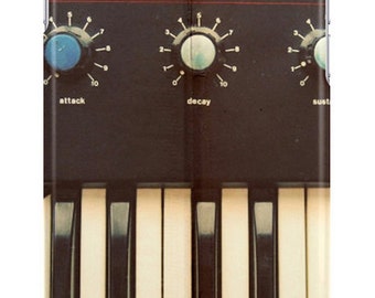iPhone 6 Case Vintage Keyboard Piano Analog Synthesizer Black Ivory Blue Music Samsung Case