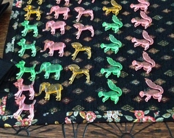 Neon Cup Huggers Pink Green Yellow Squirrels Horses Dogs Elephants Hong Kong Set of 30