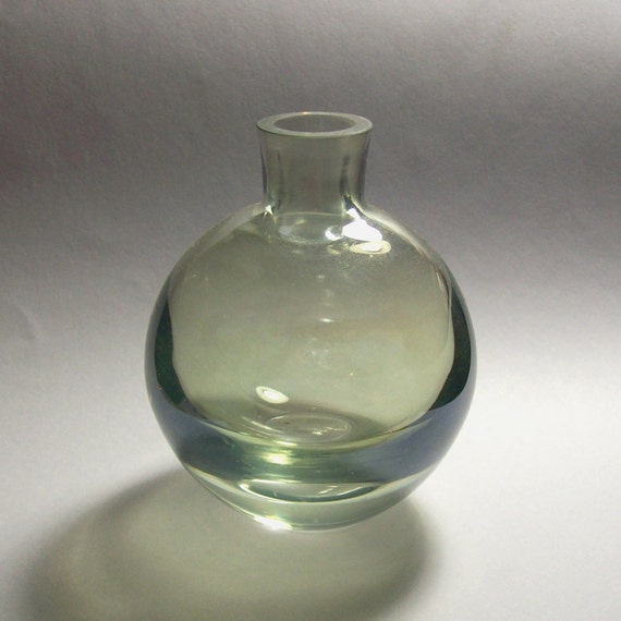 Vintage Krosno Poland Art Glass Bud Vase / Vintage Modernist