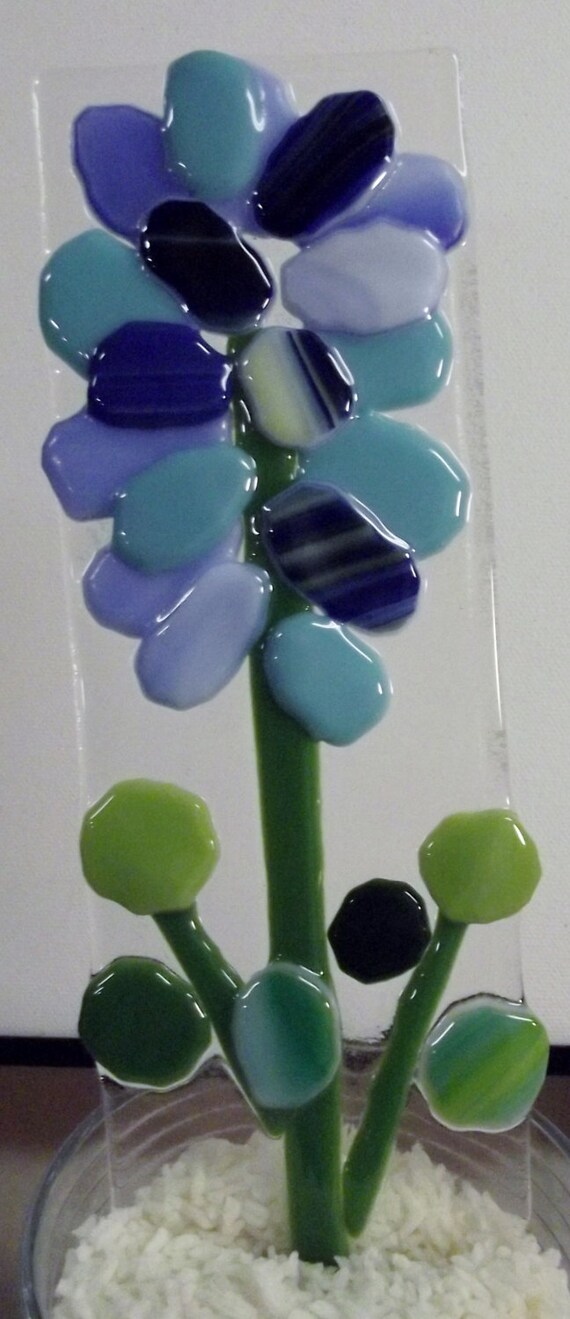 Fused Glass Plant Stake by Studio60six on Etsy