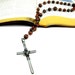 Anglican Prayer Beads - Unisex - Red Picture Jasper with Large Pewter Cross