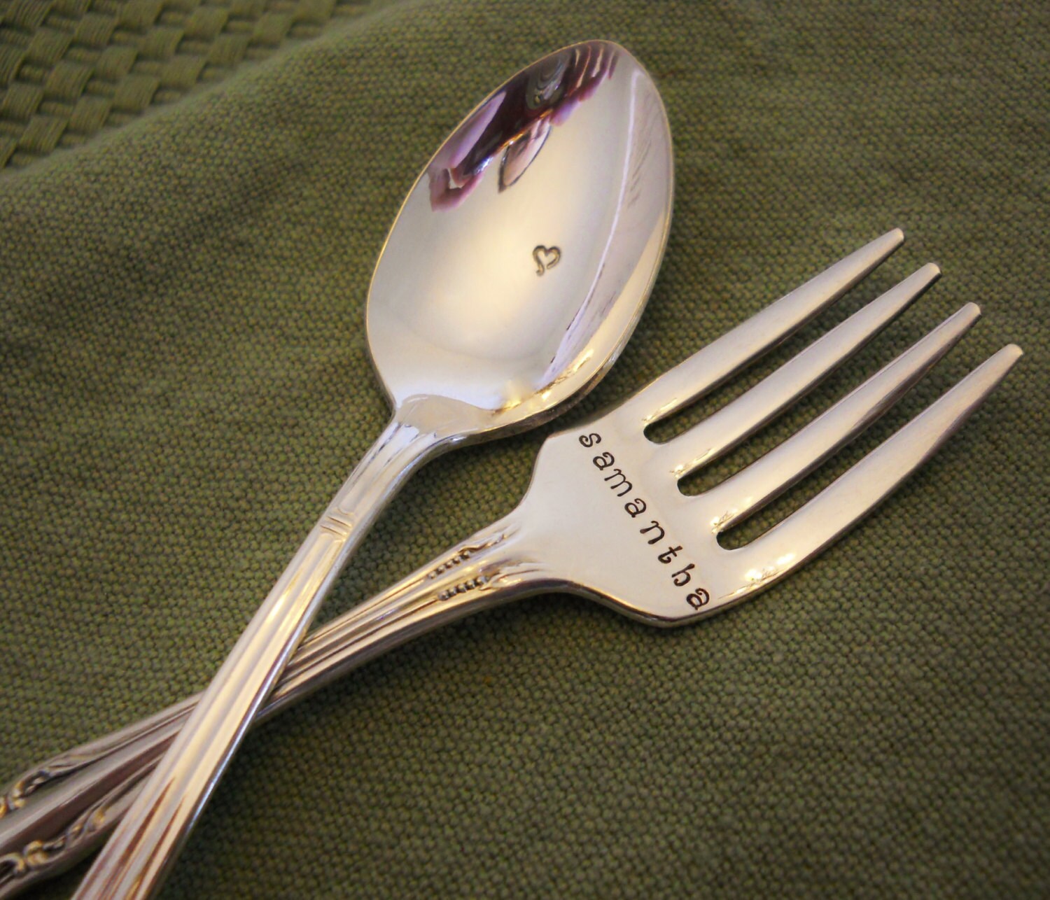 Baby Fork & Spoon Set Personalized Baby Silverware Set