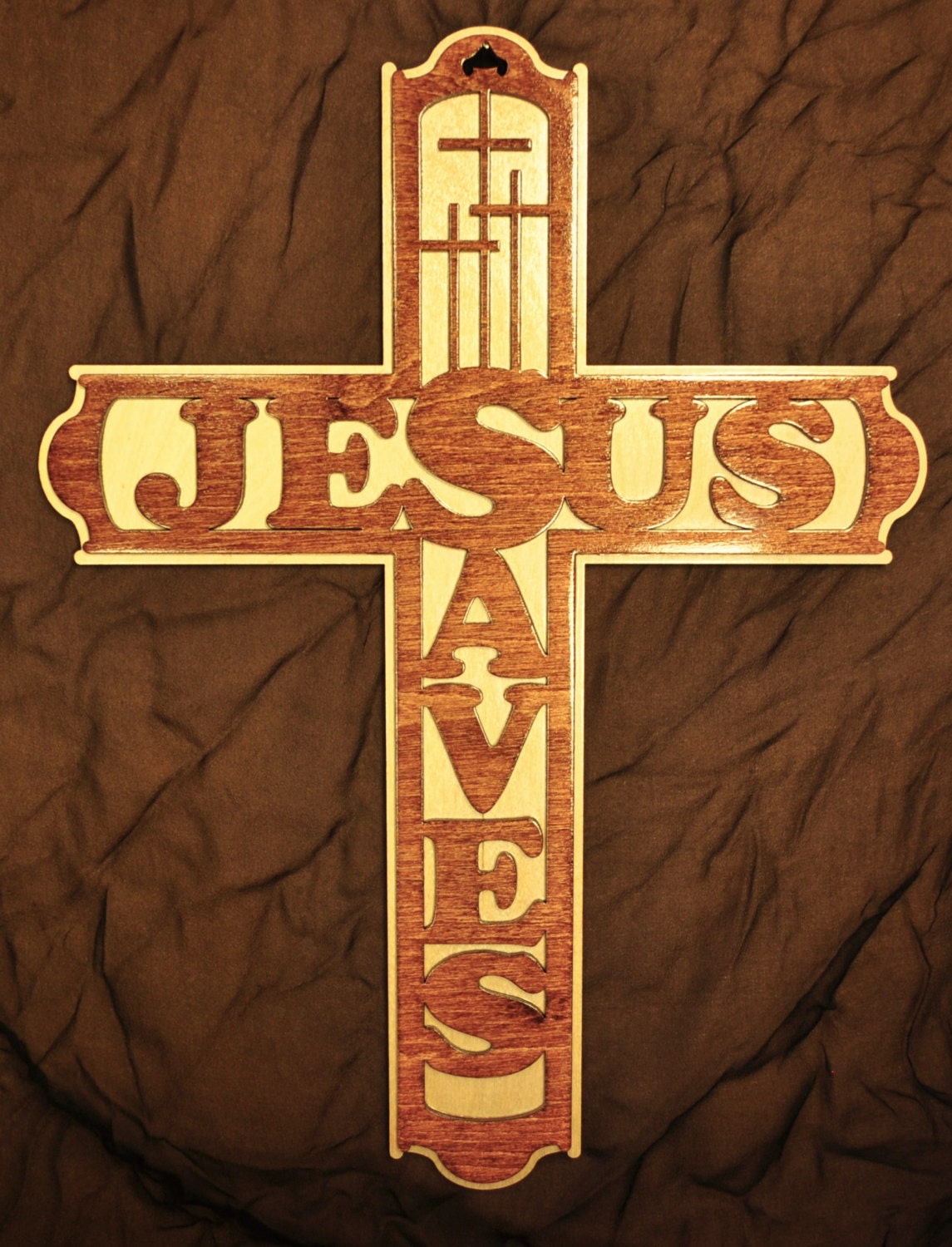 Large Jesus Saves Wood Cross Custom Order