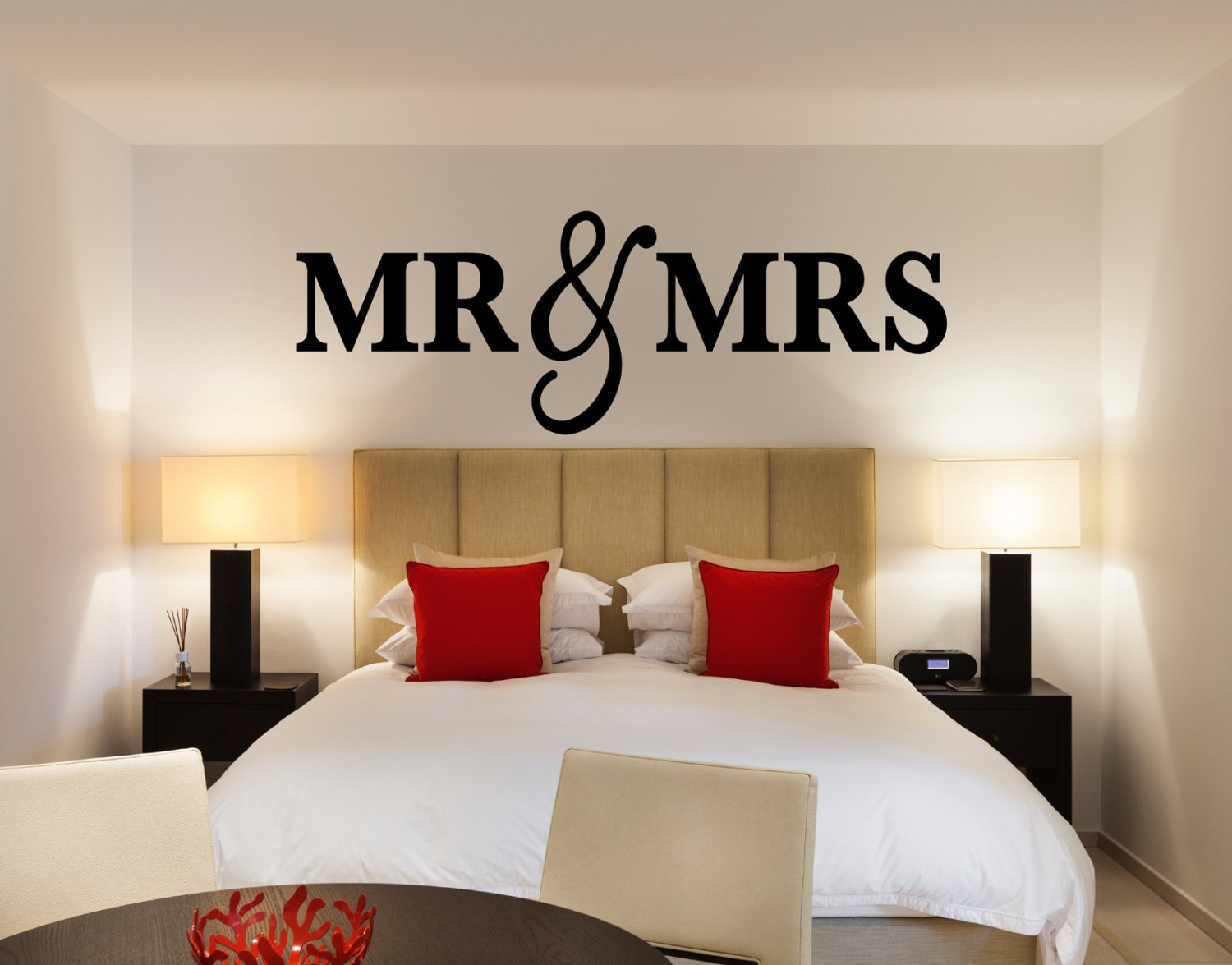 Mr & Mrs Wall Sign for Bedroom Decor Mr and Mrs Sign for