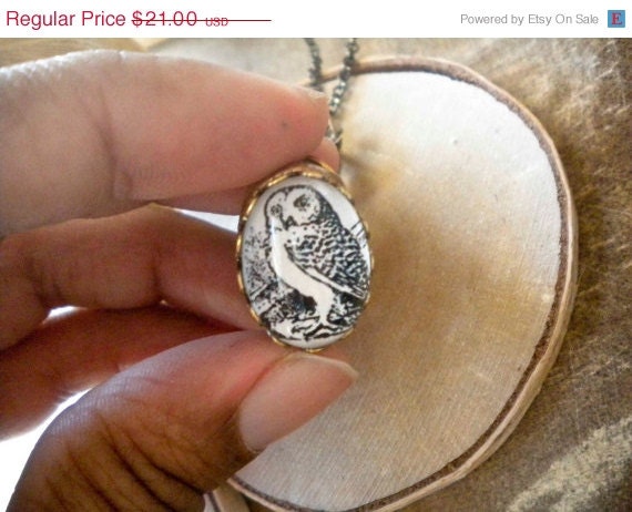 CLEARANCE DISCONTINUED Owl Necklace Owl Charm Necklace Woodland Animal Jewelry