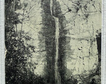 Antique Postcard - The Waterfall, Montmirail-les-Bains, Vaucluse, France