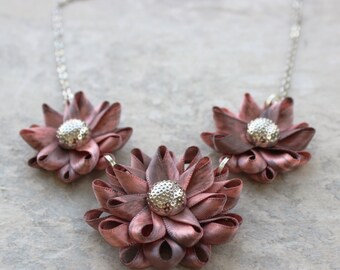 Bib Necklace Alilang Women's Multicolor Floral Necklace And Earring Set M 626041