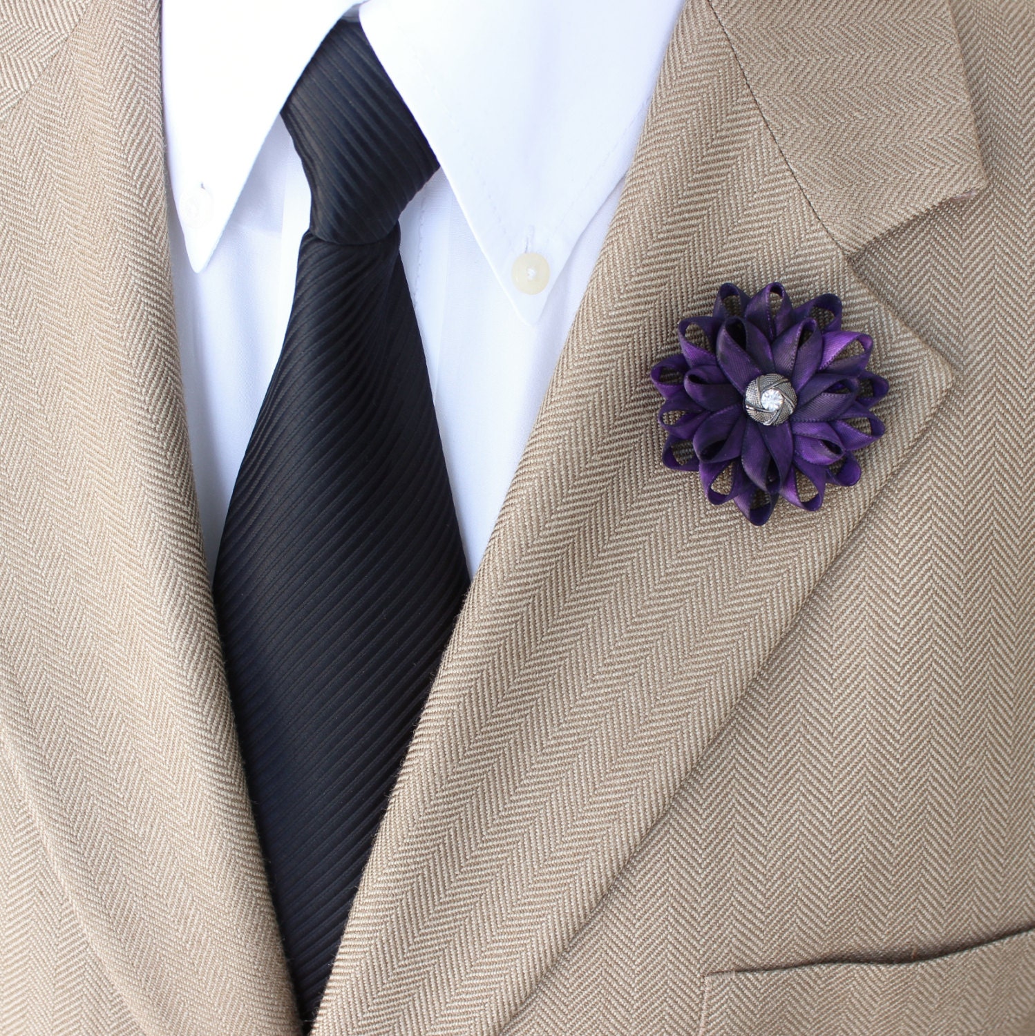 Lapel Flower For Men Mens Lapel Flower Purple Lapel Flower 