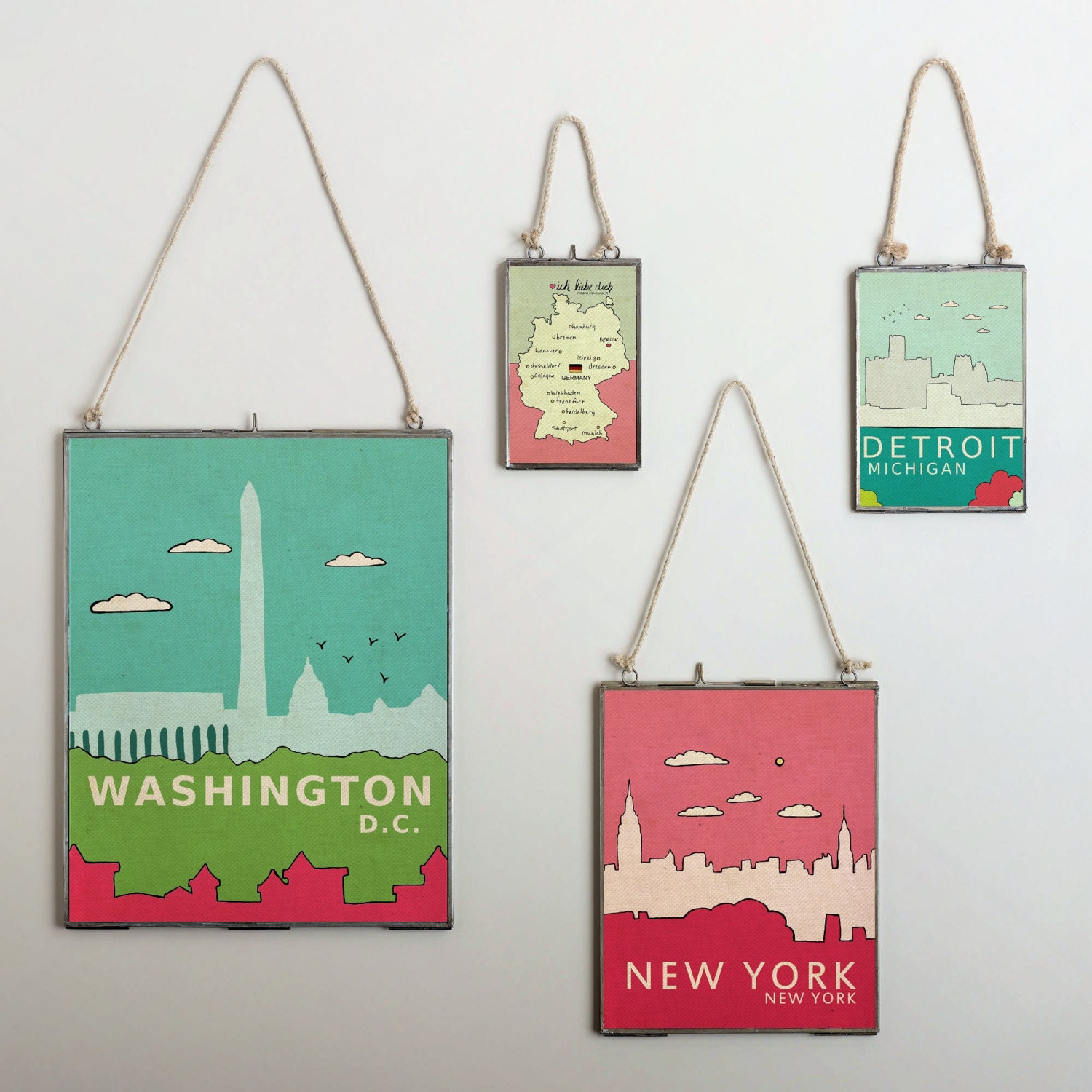 I Love You in Germany // Typographic Digital Art Poster Print