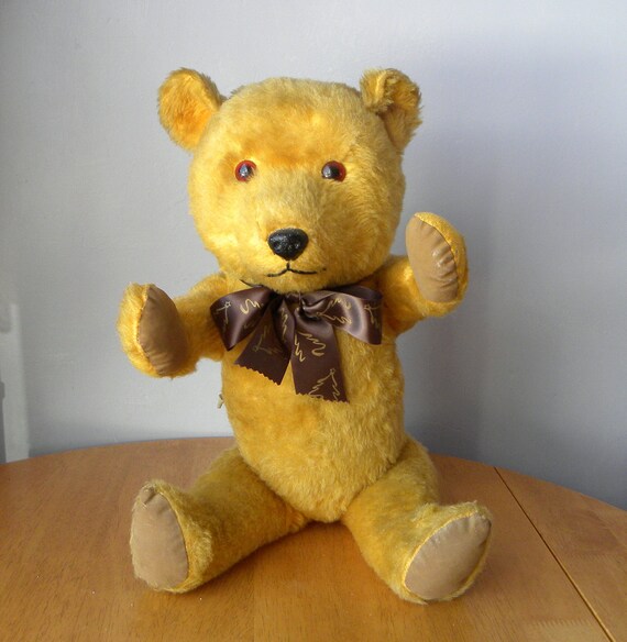 vintage growling teddy bear