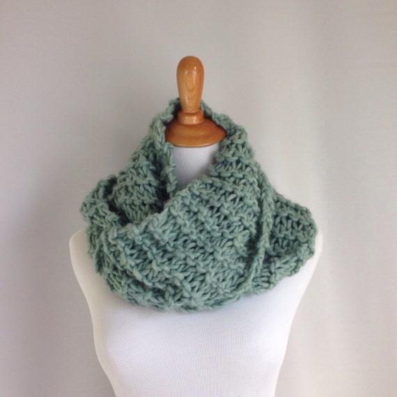 THE SNOOD Knitted Infinity Scarf Circle Cowl Loop by megsknitshit