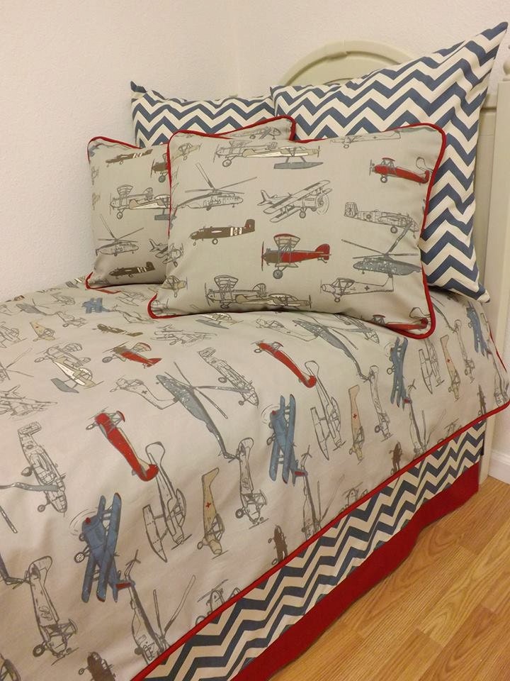 Twin Size Airplane Bedding Vintage Air Twin/ Full/ Queen Size