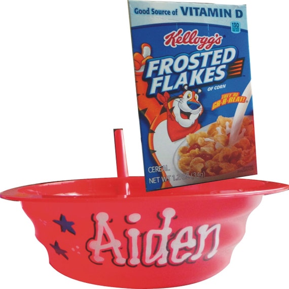 Personalized Cereal Bowl with Straw / by MakingItPersonalinc