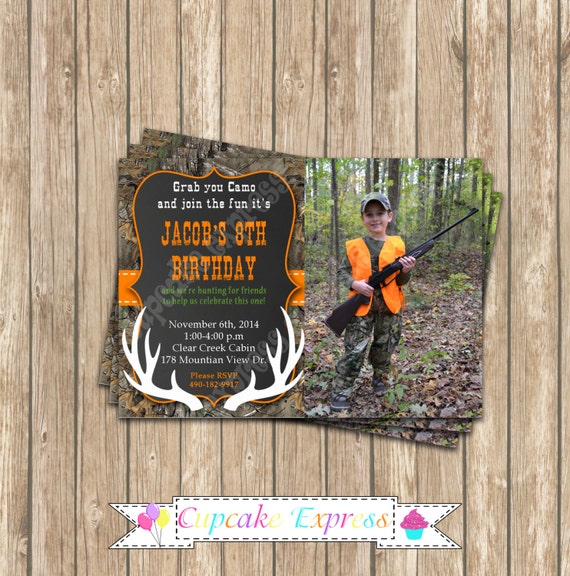 Hunting Themed Birthday Invitations 10