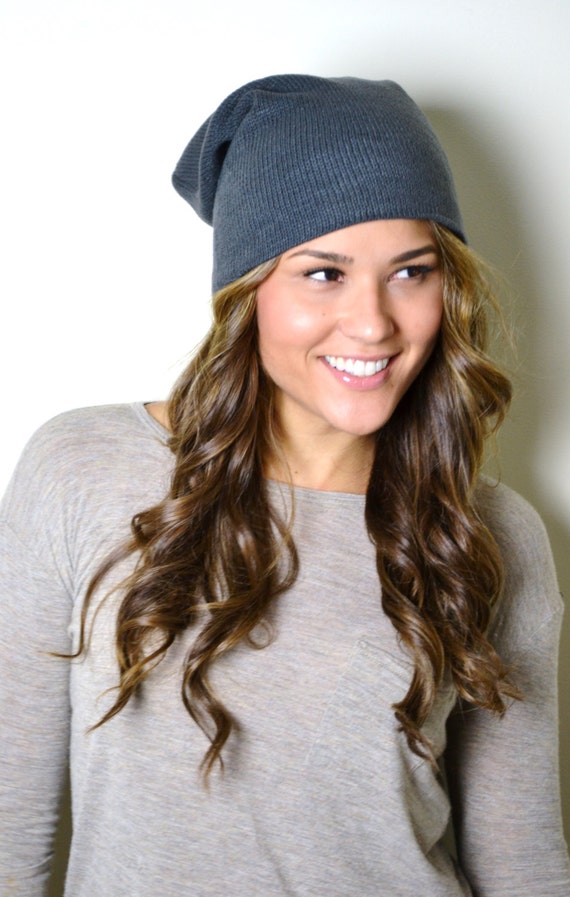 ladies grey beanie hat