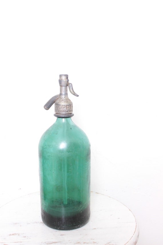 Vintage Salvage GreenSoda Seltzer Spray Bottle for by thejunkhaus