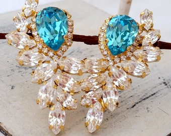 Champagne Baby Bee Chandelier Earrings - Clip main image 1