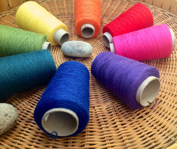 Organic 8 / 2 cotton weaving yarn 8 cone set Mini