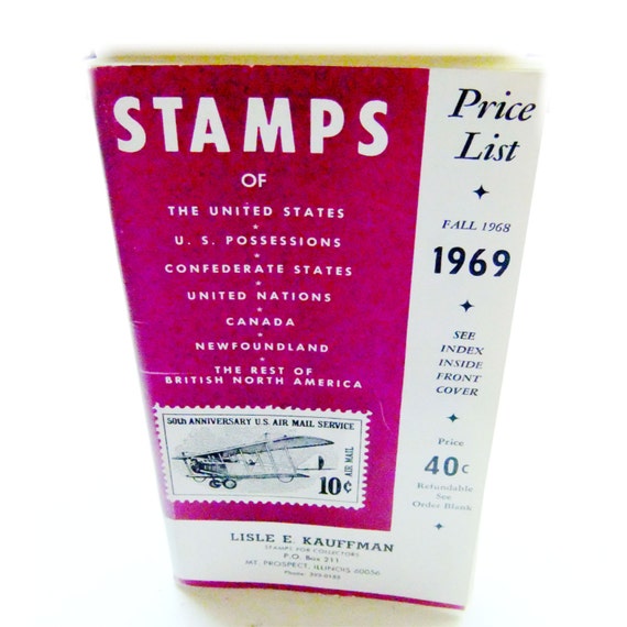 Postage Stamp Price List Reference Booklet by SunStateVintage