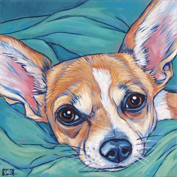6 x 6 Custom Pet Portrait Painting in Acrylic