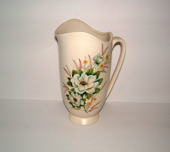 1950s Royal Norfolk Pottery Pitcher Christmas by BiminiCricket