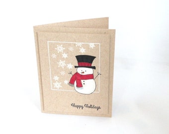 Kraft Snowman Christmas Card