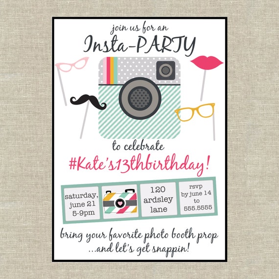 Instagram Party Invitations 3