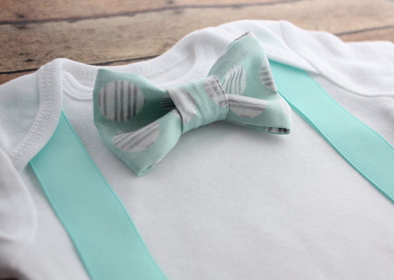 Suspender Bow Tie Baby Boy Toddler Outfit by BabyBeMineDesigns