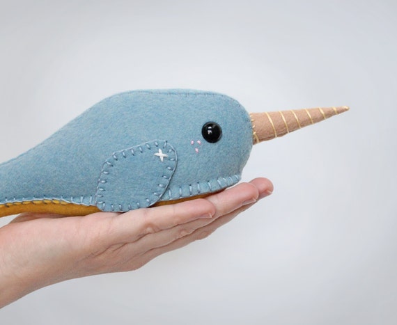 blue narwhal stuffed animal