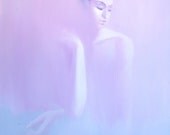 Lilac ballerina print, Blue giclee canvas art, Ballet dancer poster Lilac ballerina print, Blue giclee canvas art, Ballet dancer poster