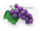 Crochet Fruit - Grapes - Seasons - Eco-friendly Decoration - Decor - Play food - crochet toys Crochet Fruit - Grapes - Seasons - Eco-friendly Decoration - Decor - Play food - crochet toys