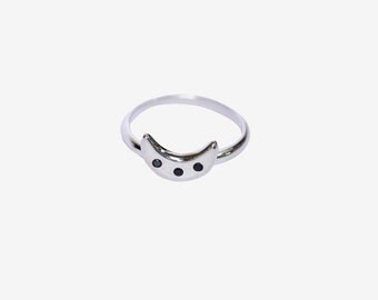 Boho Rings, Solid 925 Sterling Silver Ring, Moon Ring, Gypsy Ring, Crescent Moon Ring Gemstone Ring Simple Ring, Midi Ring