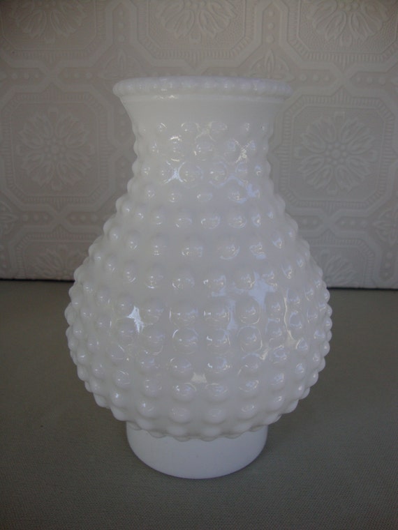 Milk Hobnail glass milk Light  Globe globe White hobnail Cover Vintage Lamp Bumpy Shade lamp Glass