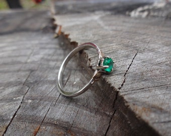 Emerald engagement rings etsy