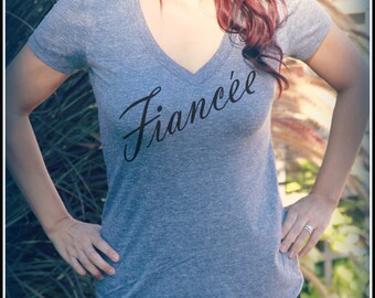Gray Fiancee Shirt, wifey shirt, Bridal Shower Gift, Wedding, Bride Shirt, Bachlorette Gift, Mrs. Bride To Be, Gray Feyonce Shirt