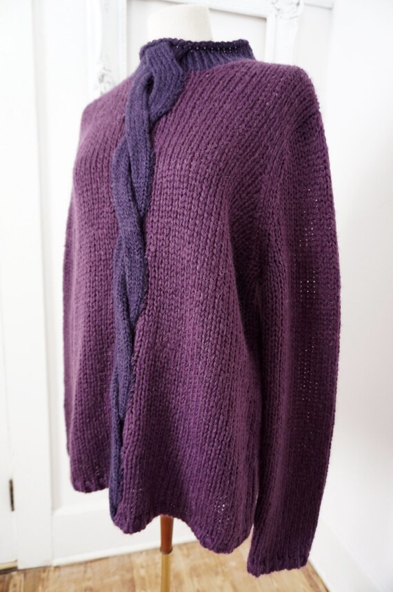 LL Bean Purple Mohair Wool Vintage Sweater Women Sz by TheDaveCave