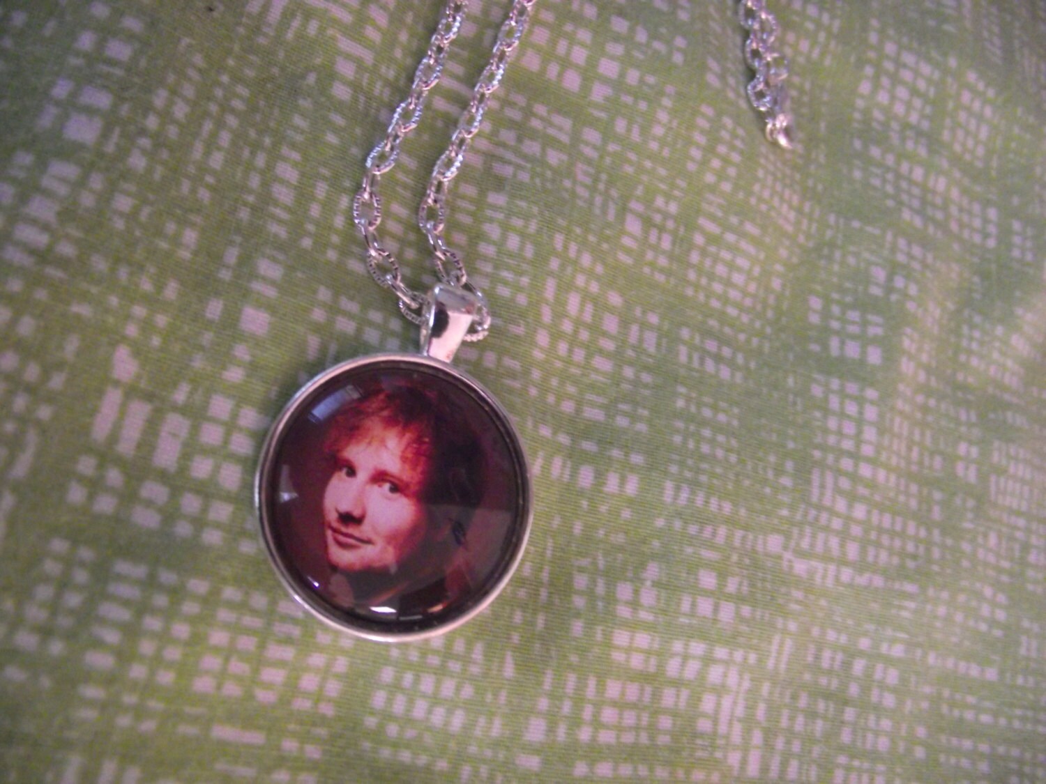 Ed Sheeran Silver Plated Pendant On 16 Silver Plated by kazmarzjez