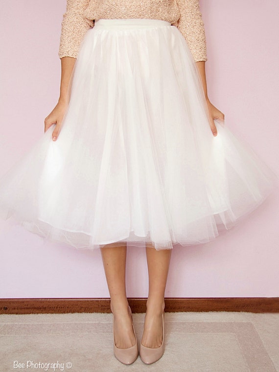 Tea Length Tulle Wedding Skirt Adult Tulle Skirt Bridal 9734