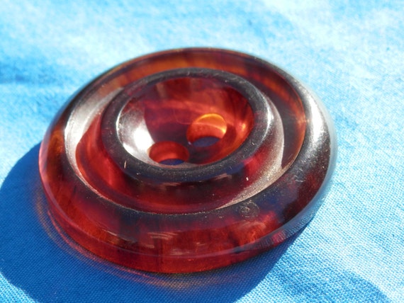 XL Vintage Faux Tortoise Shell Button