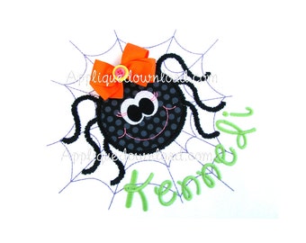 Adorable Halloween Spider Applique Design - Instant EMAIL with Download - for Embroidery Machines