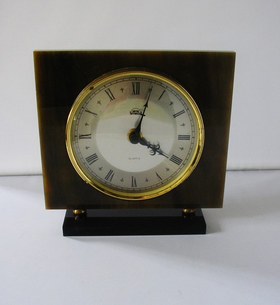 Smiths 1960s working clock Timecal mantel space age perspex mid century ...