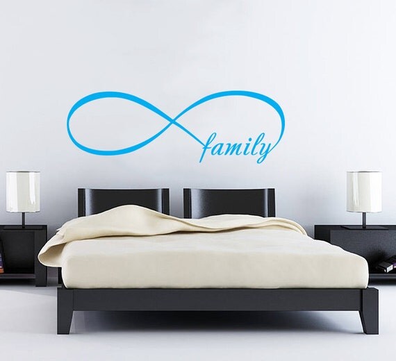 Family Infinity Symbol Bedroom Wall Decal Quote Vinyl Sticker